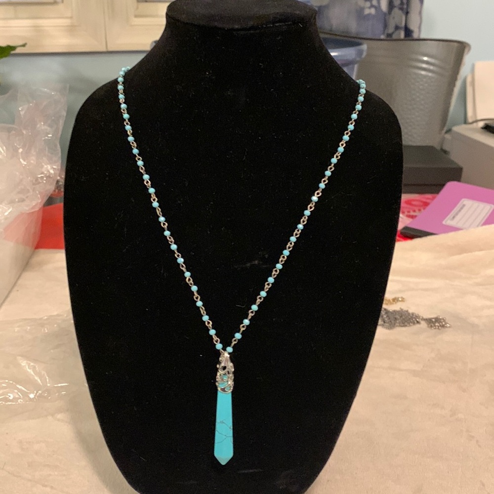 Silver and turquoise necklace
